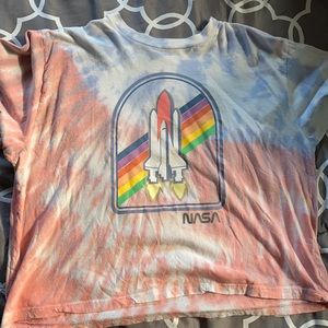 Tie Dye NASA rocket shirt- Size XL